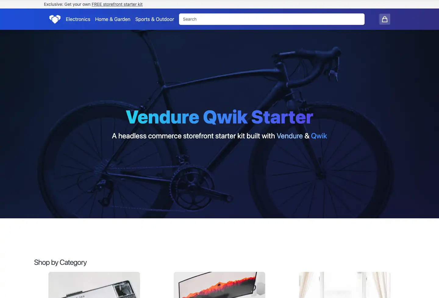 Vendure Qwik Storefront